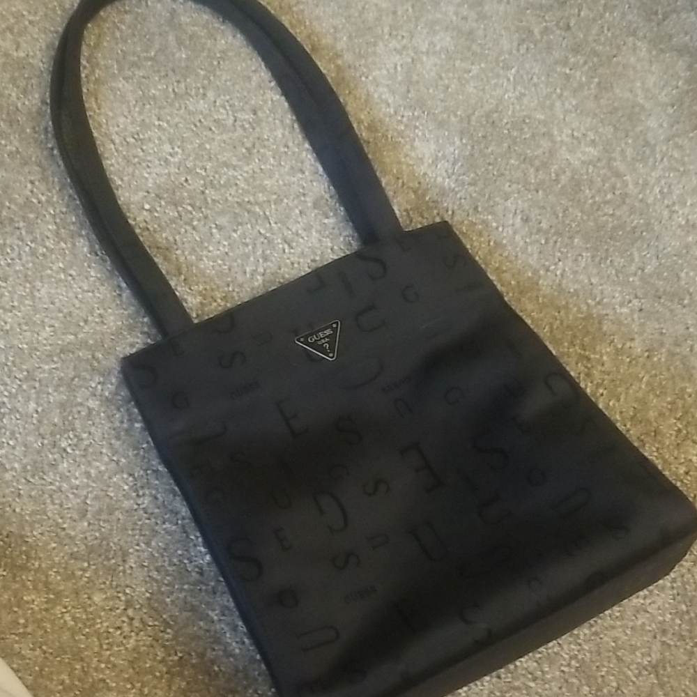 Guess Jet Black Logo Tote